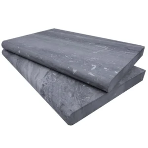 Aegen Grey Marble Sand Blasted 16X24X2 Single Bullnose - Marion Ceramics