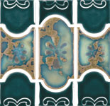 Botanical Series Teal Green 6x6 - Pool Supply Unlimited