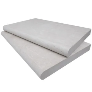 Pera Cream Marble Sand Blasted 16X24X2 Single Bullnose - Marion Ceramics