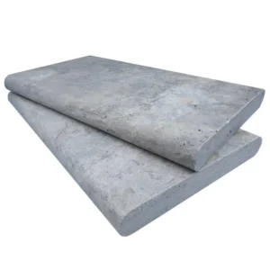 Silver Travertine Tumbled 14X24X2 Double Bullnose -Stonelux