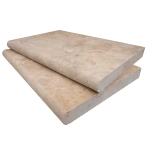 Walnut Travertine Tumbled 16X24X2 Single Bullnose - Stonelux