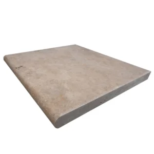 Walnut Travertine Tumbled 24X24X2 Single Bullnose - Marion Ceramics