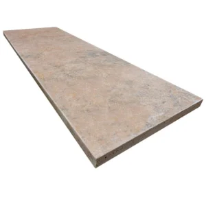 Walnut Travertine Tumbled 24X72X2 Eased Edge Tread - Stonelux