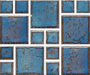 Random Block Blue - Brown - US Pool Tile